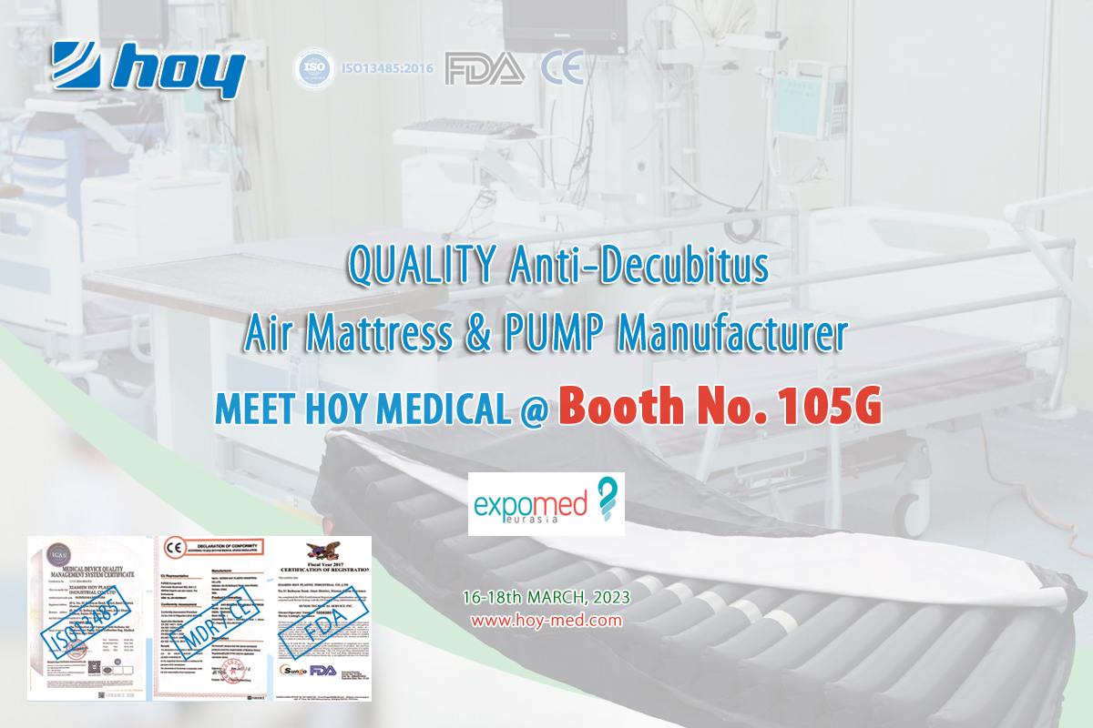2023 expomed Turkey HOY Medical Mattress Booth 105G